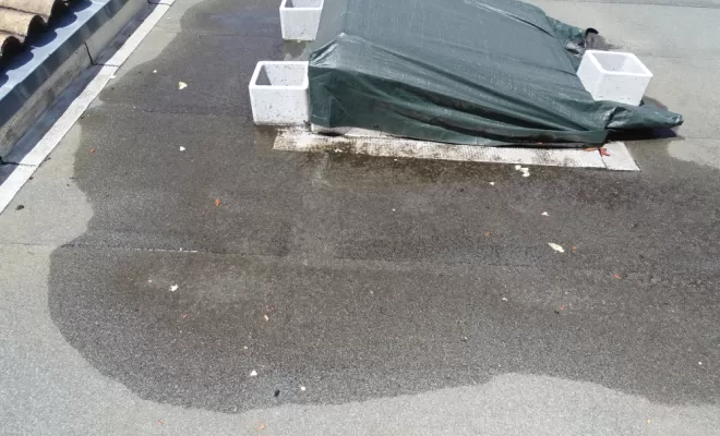 Expertise étanchéité et malfaçon de toiture terrasse à VILLENAVE-D'ORMON, Bordeaux, E.C.B.I